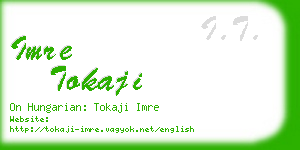 imre tokaji business card